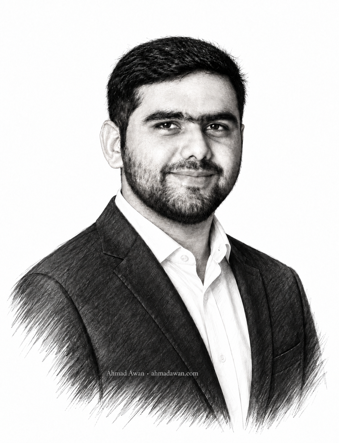 Pencil portrait of Ahmad